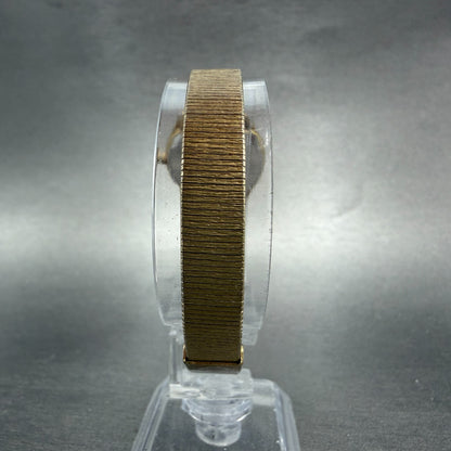 Seiko Watch Women 25mm Silver Dial Gold Tone Round 2621-0080 New Battery JR57