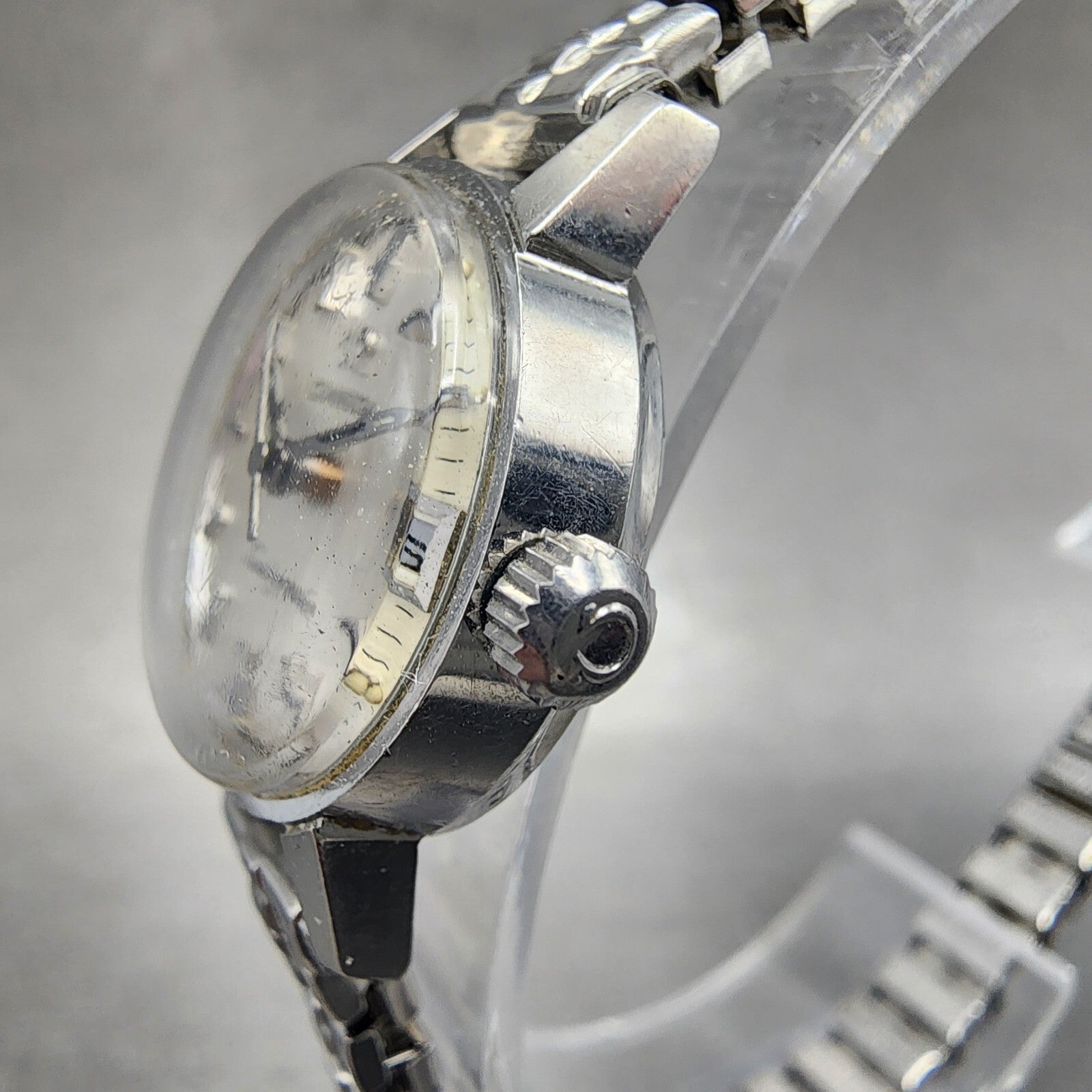 Omega Ladymatic Watch Women 21mm Silver Dial Steel Date Automatic Runs 566.0022