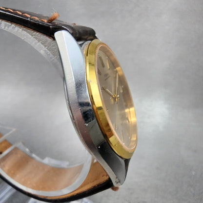Citizen Forma Watch Men 35mm Champagne Dial Two Tone Date 4765471946 New Bat3