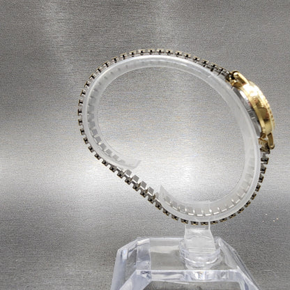 Seiko Watch Women 23mm Champagne Dial Gold Tone Round 54210060 New Battery8