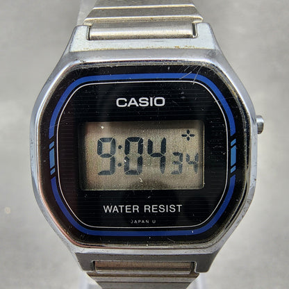 Casio L500 Watch Women 23mm Digital LCD Silver Tone Round Bracelet New Battery1