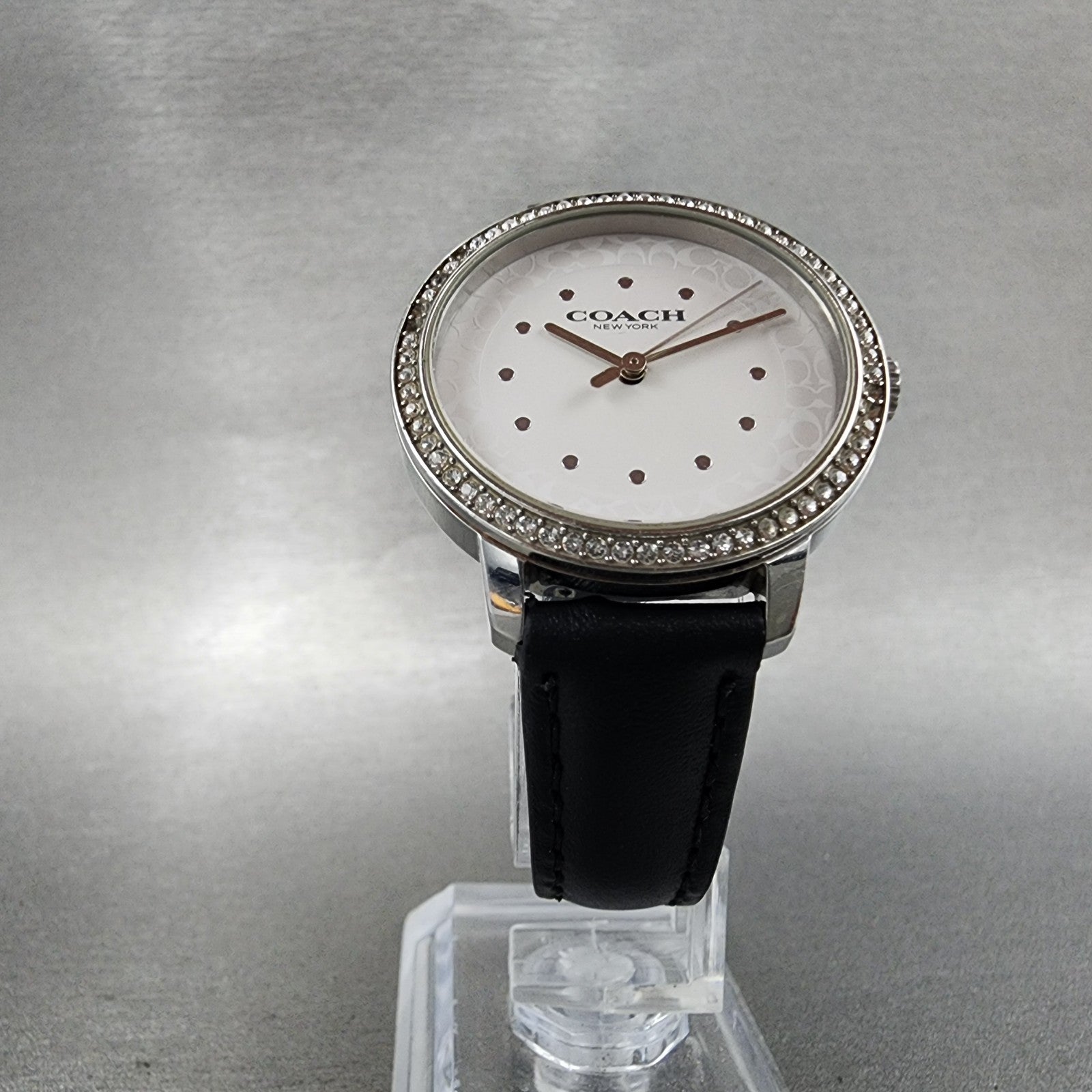 Coach Rayden Watch Women 32mm White Dial Silver Tone Round New Battery5
