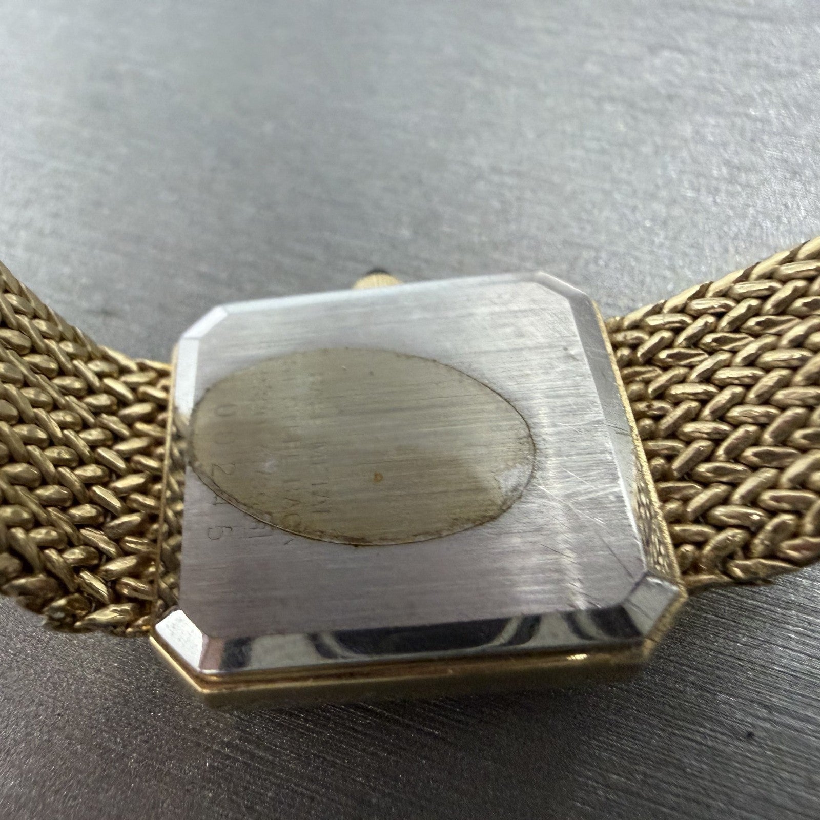 Seiko Lassale Tank Watch Women 20mm Champagne Dial Gold Tone VTG 2320-6039 PARTS10