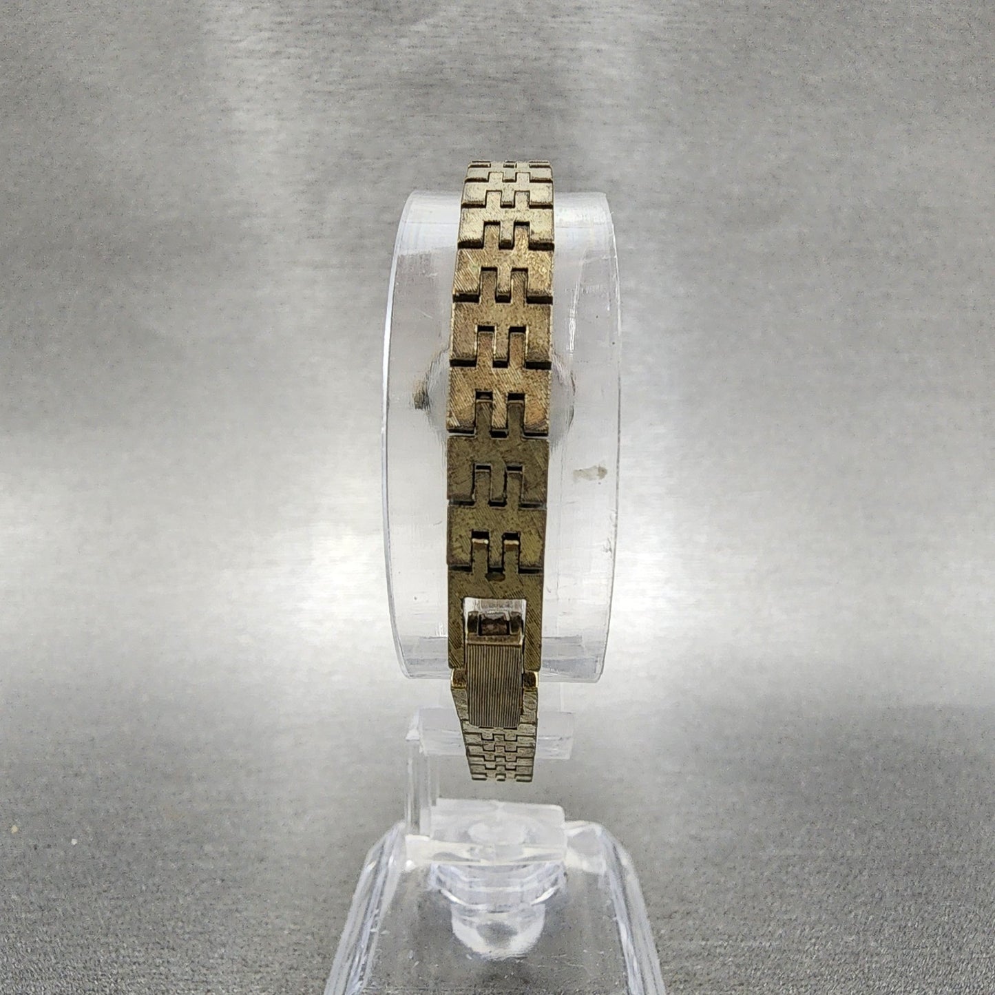 Seiko Watch Women 19mm Champagne Dial Gold Tone Octagon Manual 11043390 Runs7