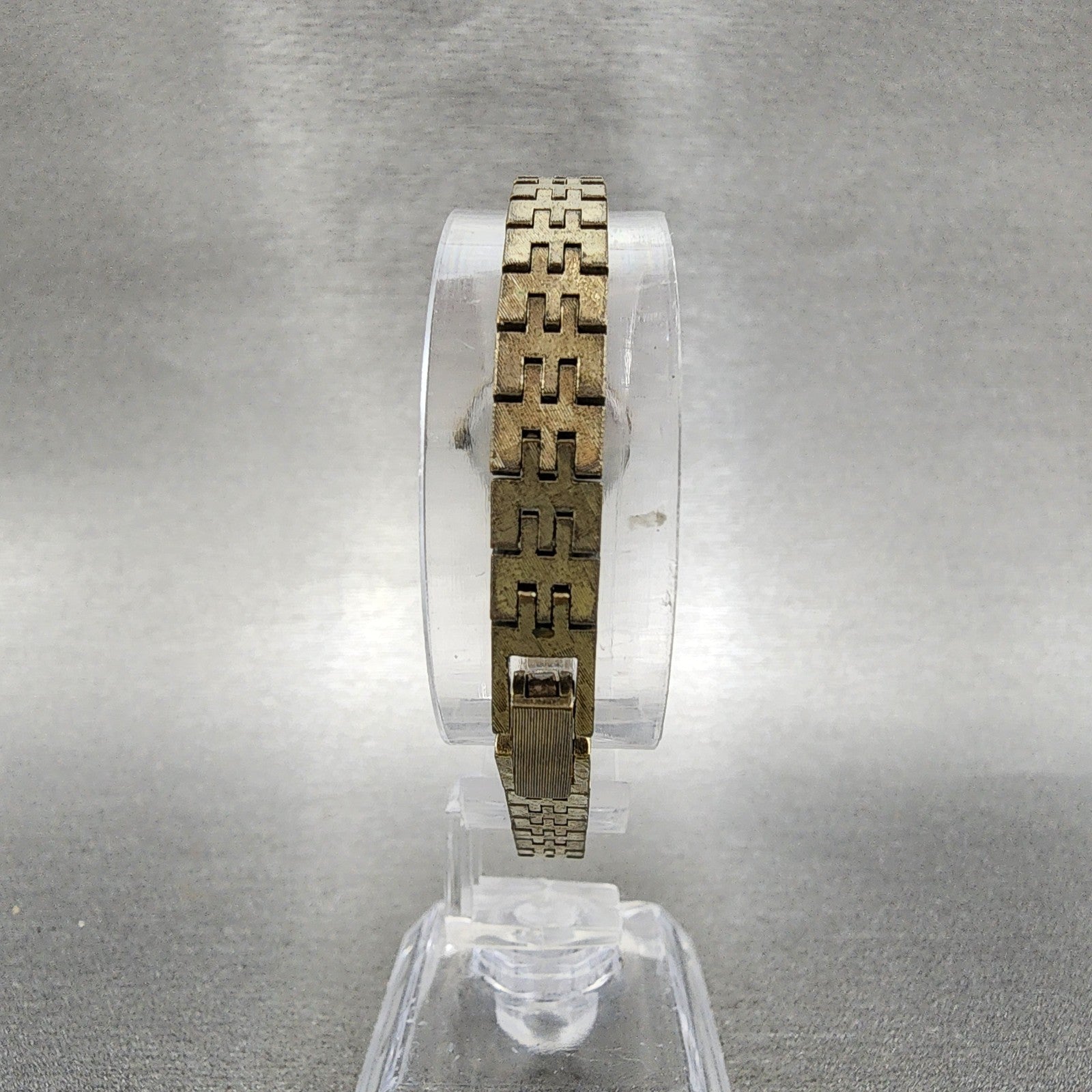 Seiko Watch Women 19mm Champagne Dial Gold Tone Octagon Manual 11043390 Runs7
