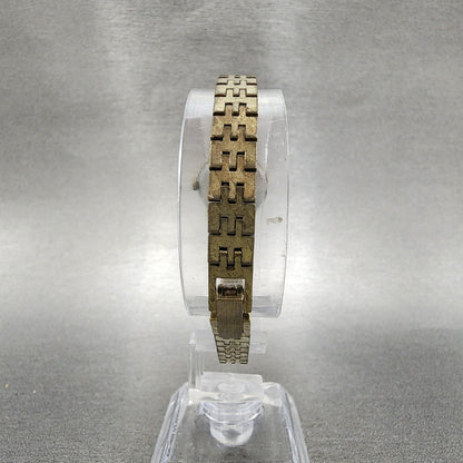 Seiko Watch Women 19mm Champagne Dial Gold Tone Octagon Manual 11043390 Runs7