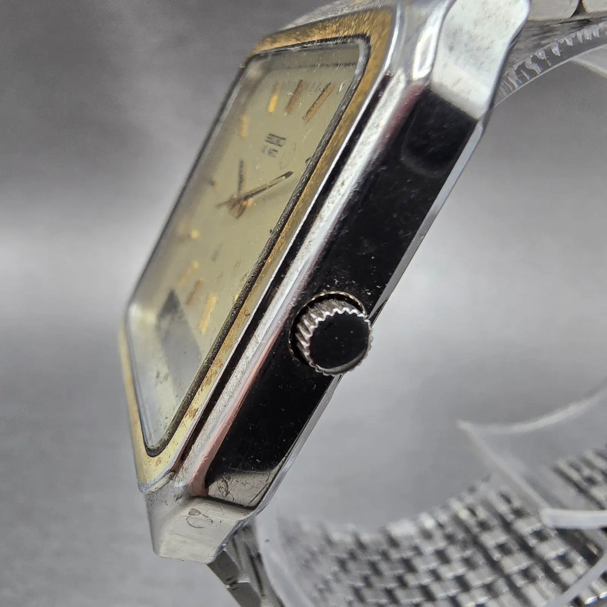 Seiko Analog Digital Watch Men 31mm Champagne Dial Two Tone H449-5050 New Batt2