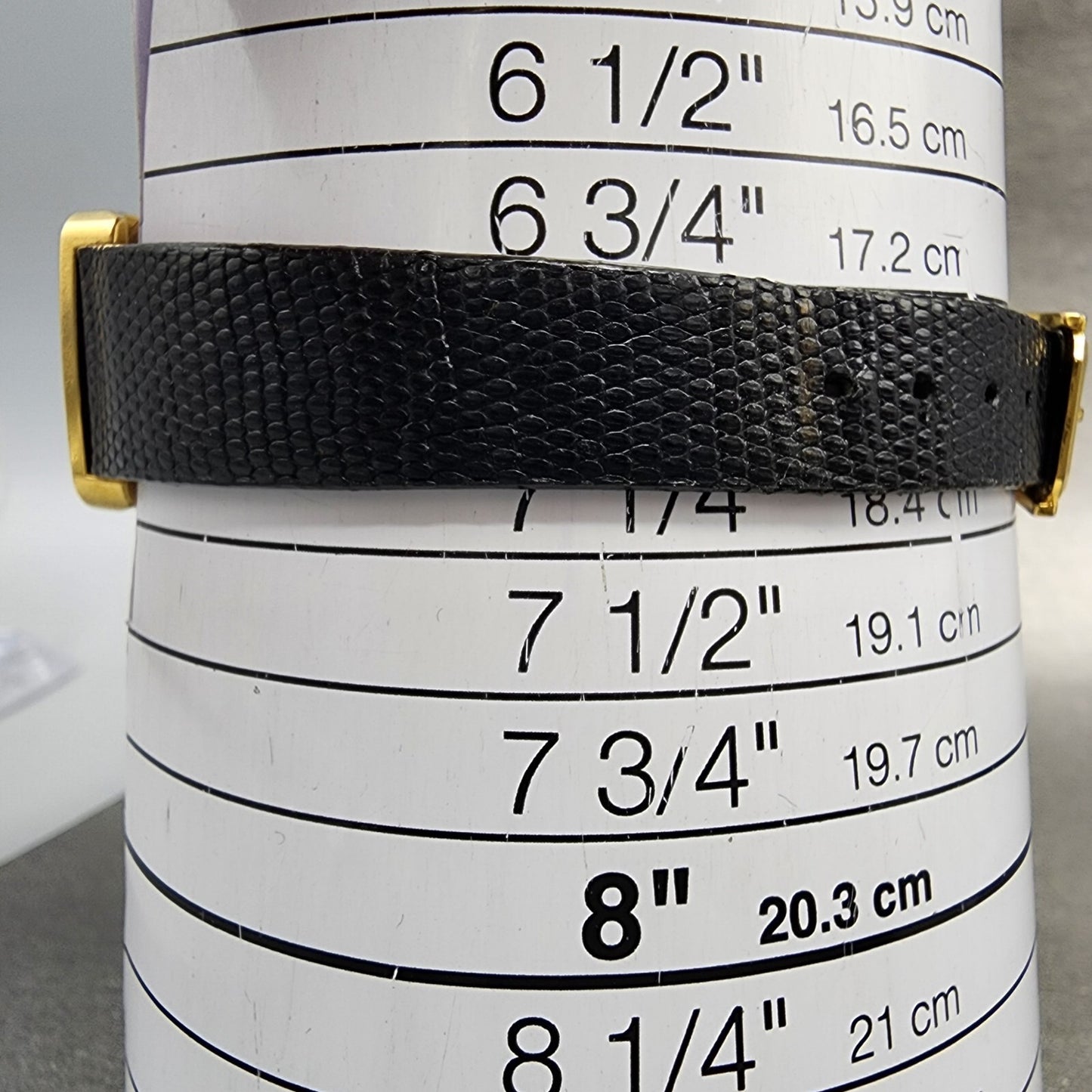 Movado Tank Watch Women 22mm Black & Gold Dial Gold Tone Rectangle New Battery10
