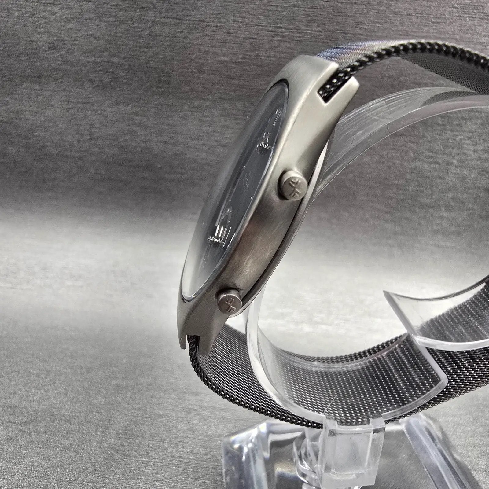 Skagen Watch Men 37mm Gray Dial Titanium Dual Time Round 733XLTTM New Battery2