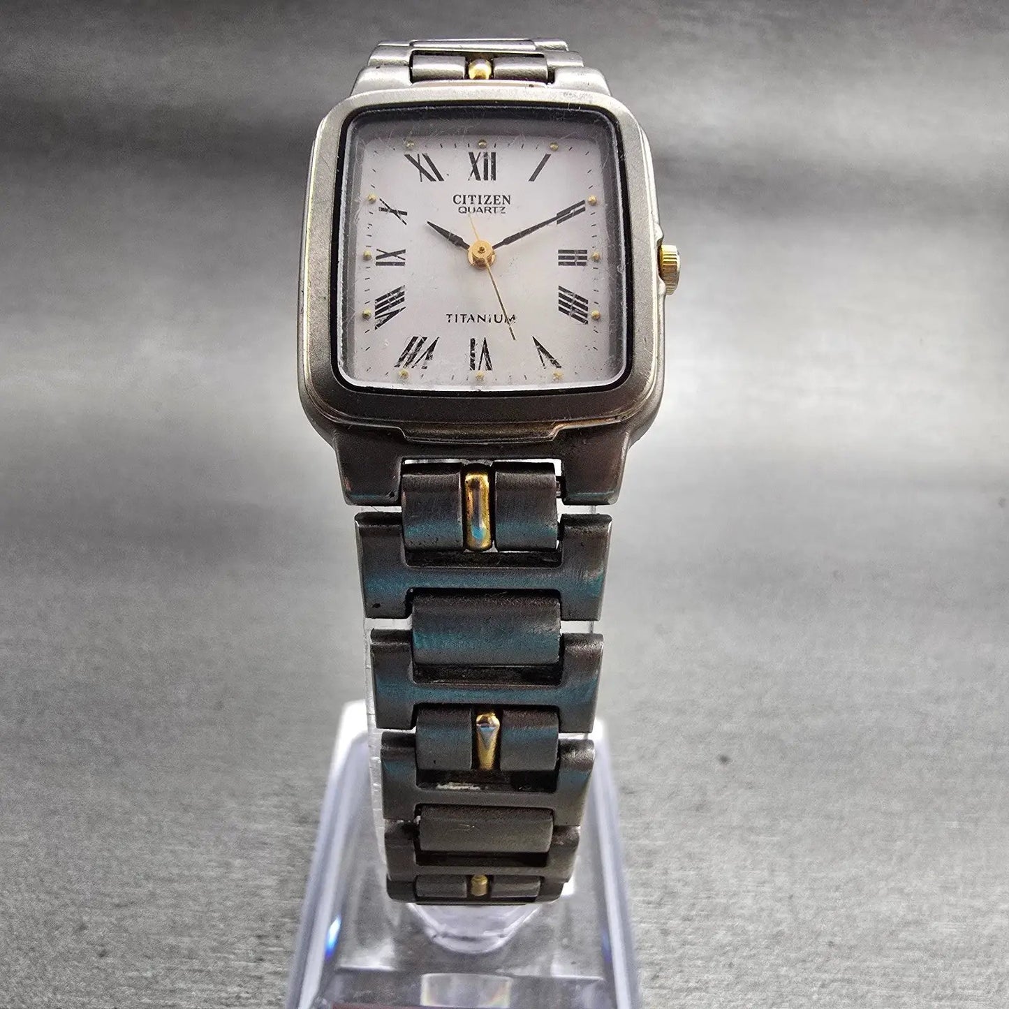 Citizen Tank Watch Women 22mm White Dial Titanium Rectangle 5431-F42341 New Batt5