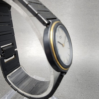 Seiko Watch Women 25mm Silver Tone Black Tone Round 2c200260 New Battery3