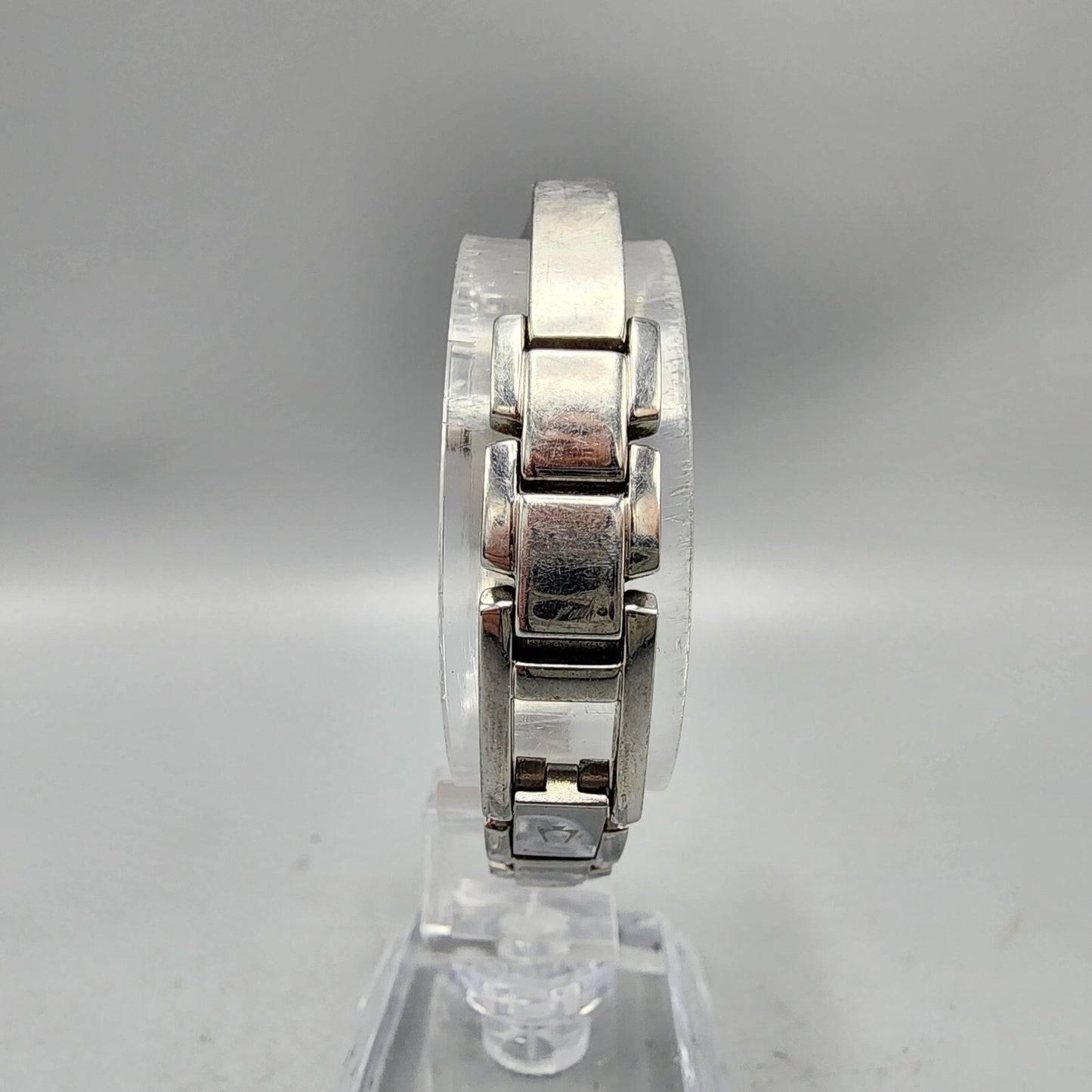 Bulova Watch Women Silver Tone Black Dial 18mm Rectangel 96L138 New Battery