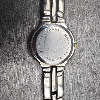 Bulova Watch Women 25mm White Dial Two Tone Round 98L53 New Battery10