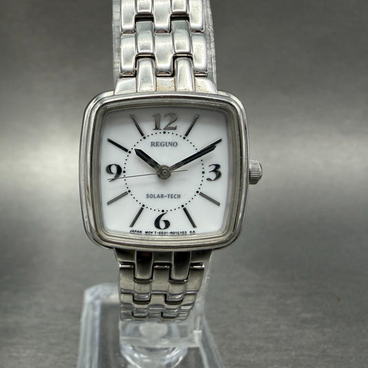 Citizen Reguno Solar Watch Women 23mm White Dial Silver Tone E031-R005288 Runs0
