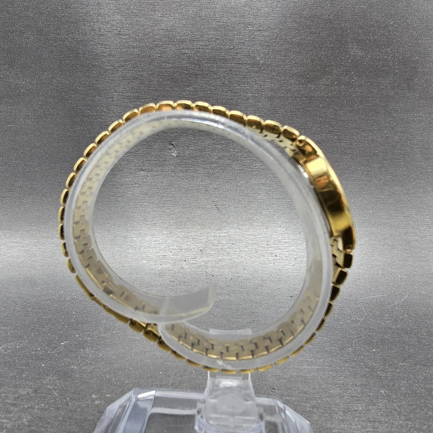 Elgin Watch Women 17mm Gold Dial Gold Tone Oval Bracelet EL 320 New Battery8