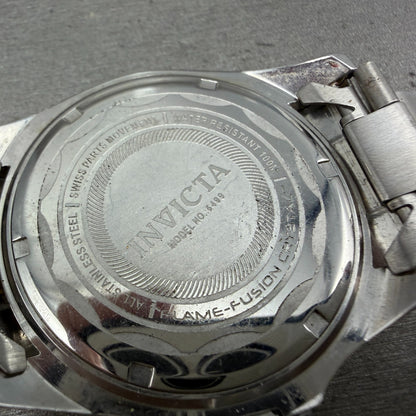 Invicta Diver Watch Men 43mm Black Dial Steel Date Round 6499 PARTS13
