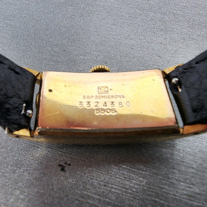 Seiko Venus Tank Watch Women 15mm Silver Dial Gold Tone Manual 5506 Runs10