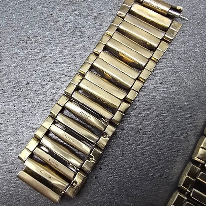 Seiko Bracelet 15mm Stainless Steel Gold Tone Vintage Japan G1395E MISSING CLASP8