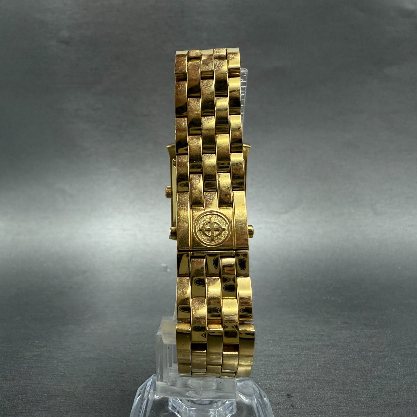 Zodiac Tank Watch Women 21mm White Dial Gold Tone Rectangle Z03201 New Battery7