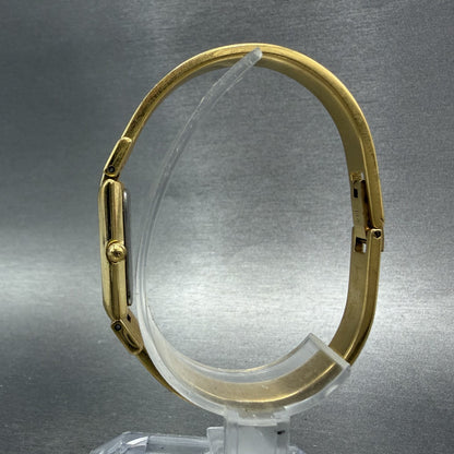 Givenchy Tank Watch Women 17mm Gold Dial Gold Tone Rectangle New Battery6