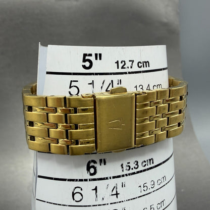 Bulova Watch Women 34mm MOP Dial Gold Tone Round 97P134 New Battery10