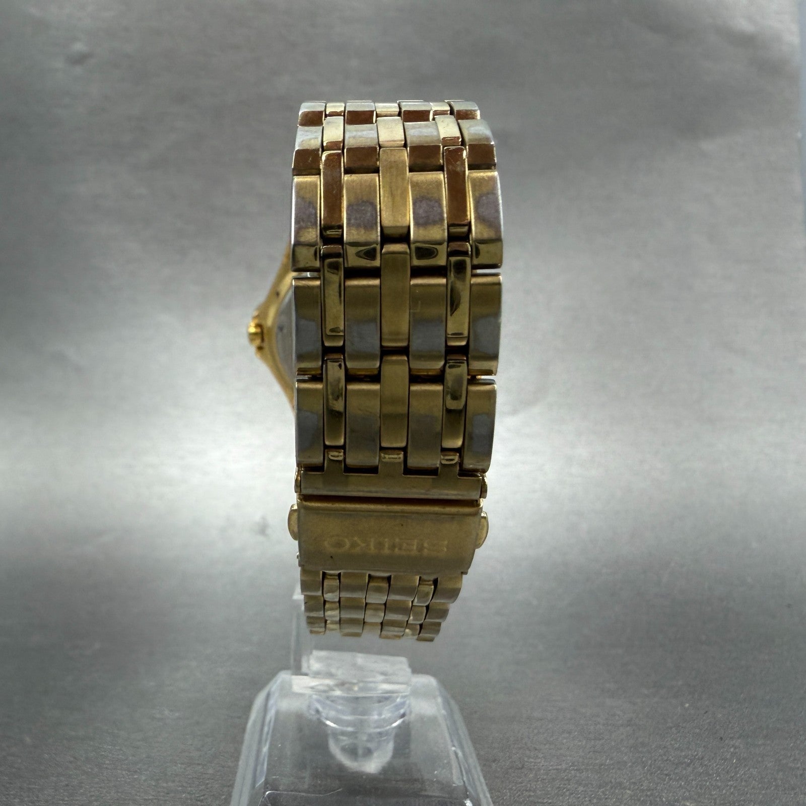 Seiko Watch Men 38mm Champagne Dial Gold Tone Daydate V743-8B39 New Battery7