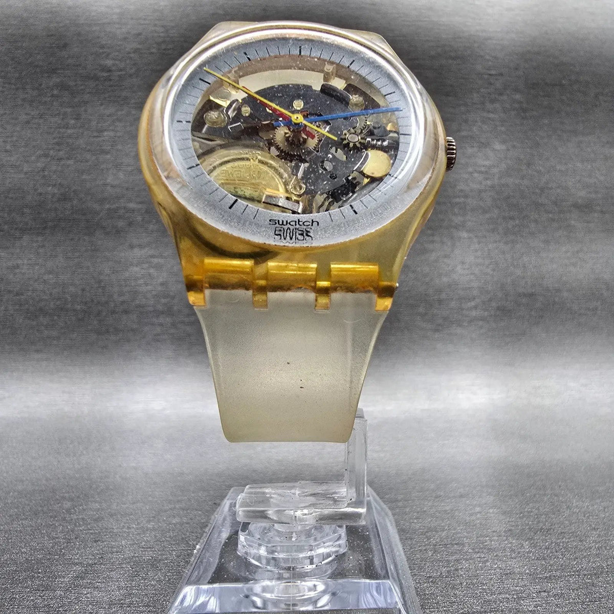 Swatch Jelly Fish Watch Men 34mm Skeleton Dial Clear Case GK100 New Battery5