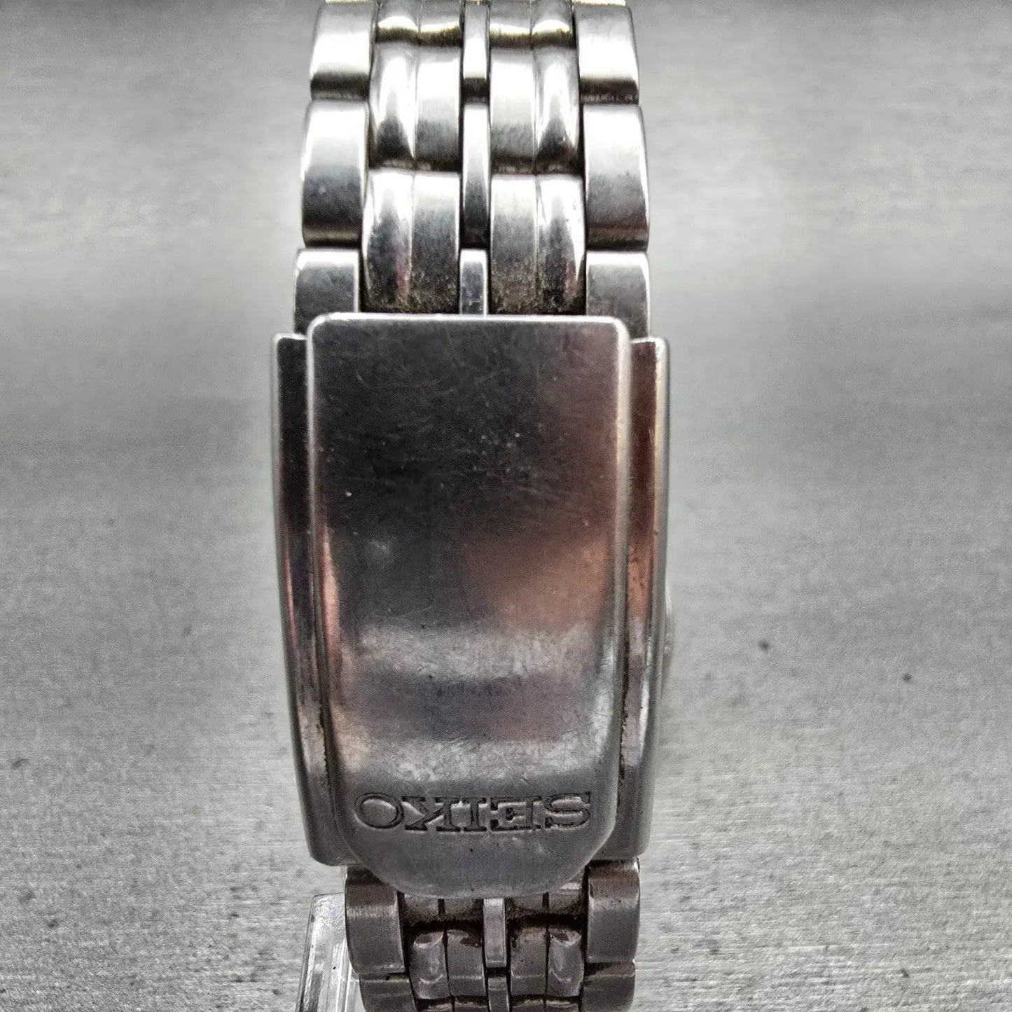 Seiko Watch Men 35mm Black Dial Silver Tone Daydate Round 7N43-8329 New BatteryP7