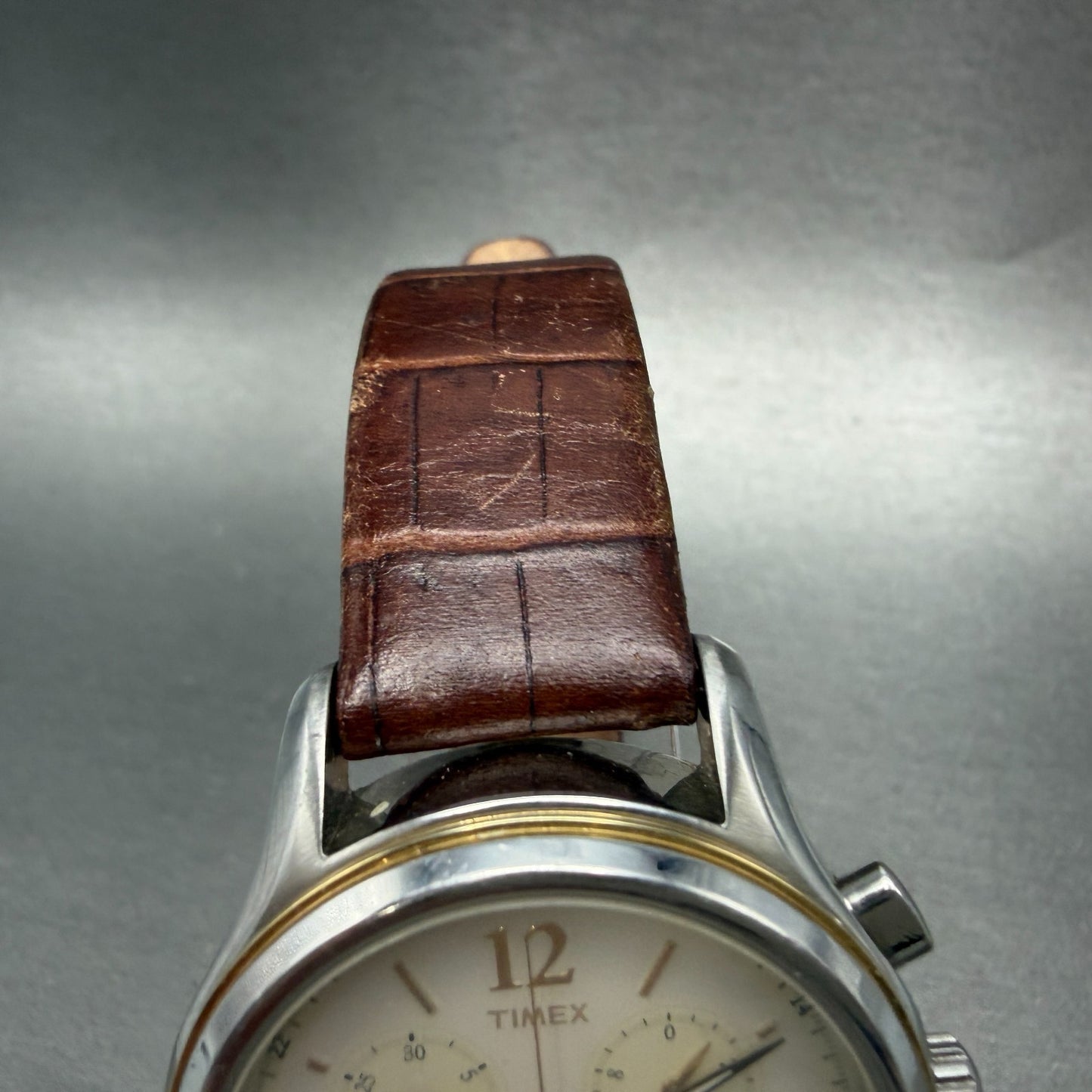 Timex Americana Chrono Watch Men 38mm White Dial Silver Tone Date T29413 New Bat4