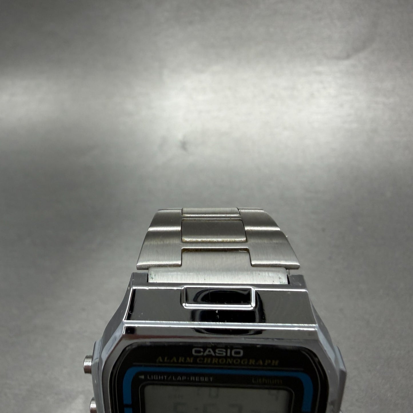 Casio A164W Illuminator Watch Men 36mm Digital Silver Tone Alarm Chrono New Batt4