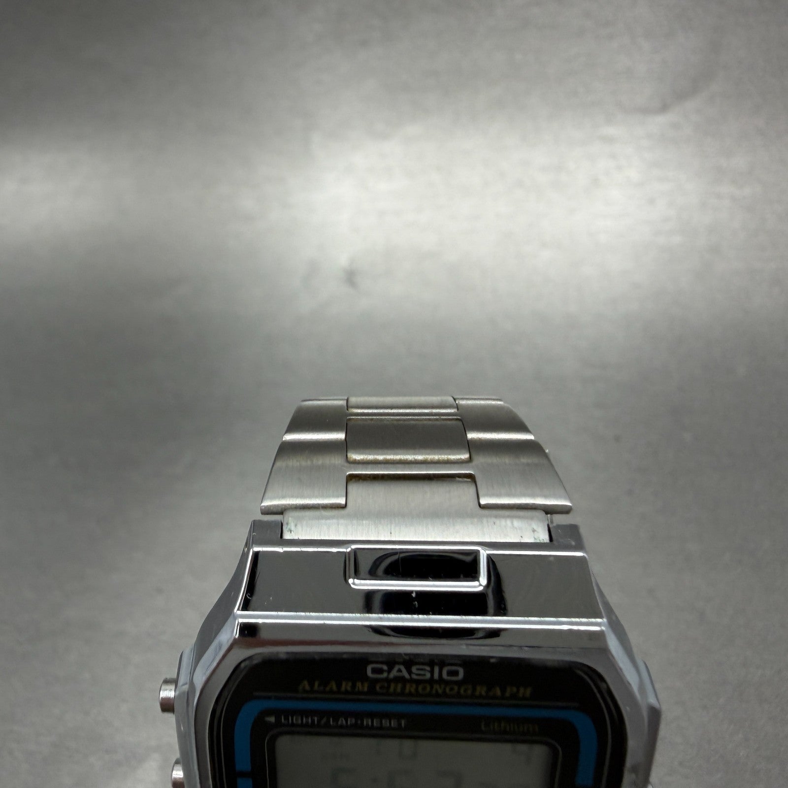 Casio A164W Illuminator Watch Men 36mm Digital Silver Tone Alarm Chrono New Batt4