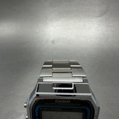 Casio A164W Illuminator Watch Men 36mm Digital Silver Tone Alarm Chrono New Batt4