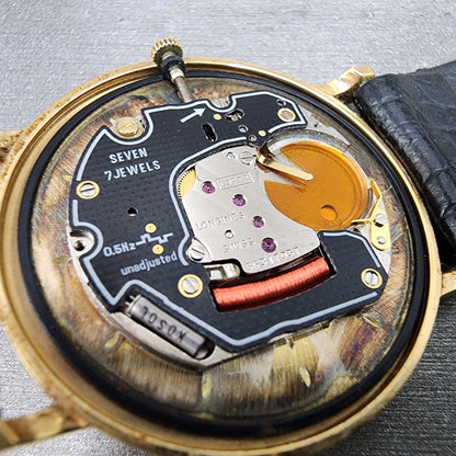 Longines Watch Men 32mm Gold Dial Gold Tone Round 6407 977 VTG PARTS14