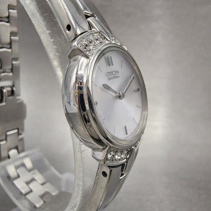 Citizen EcoDrive Watch Women 20mm Silver Dial Silver Tone B023S025508 Runs3