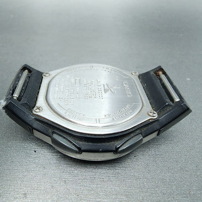 Casio Waveceptor WVA105H Watch Men 41mm Black Dial Silver Tone New Battery10