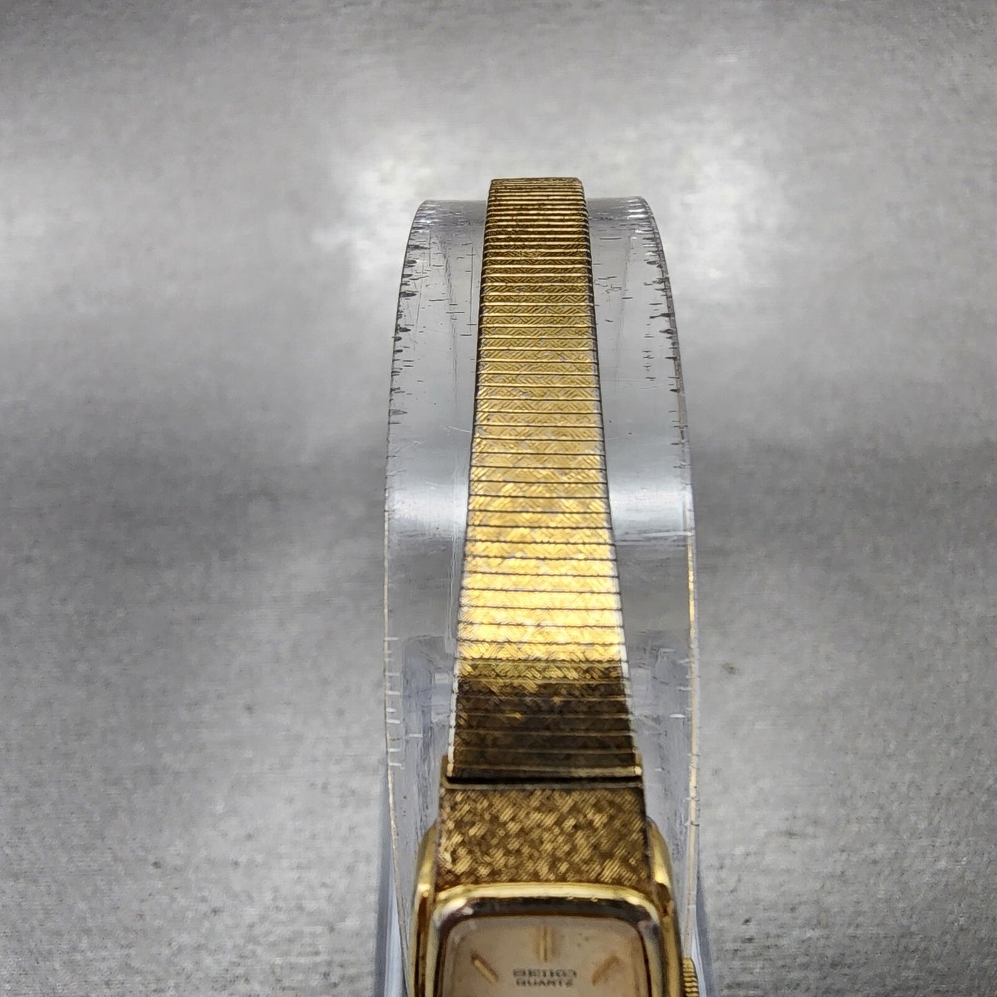 Seiko Watch Women 13mm Cream Dial Gold Tone Rectangle 13205549 New Battery4