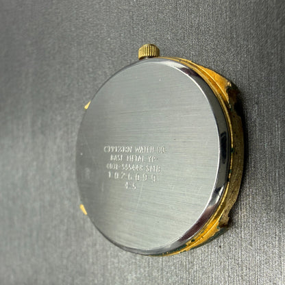 Citizen CQ Watch 32mm Black Dial Gold Tone Round PARTS!! 4031-S05448 New Battery11
