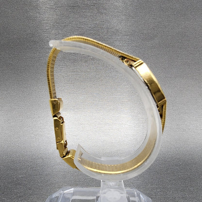 VTG Seiko Watch Women 17mm Champangne Dial Gold Tone Round 2C20-0250 New Battery