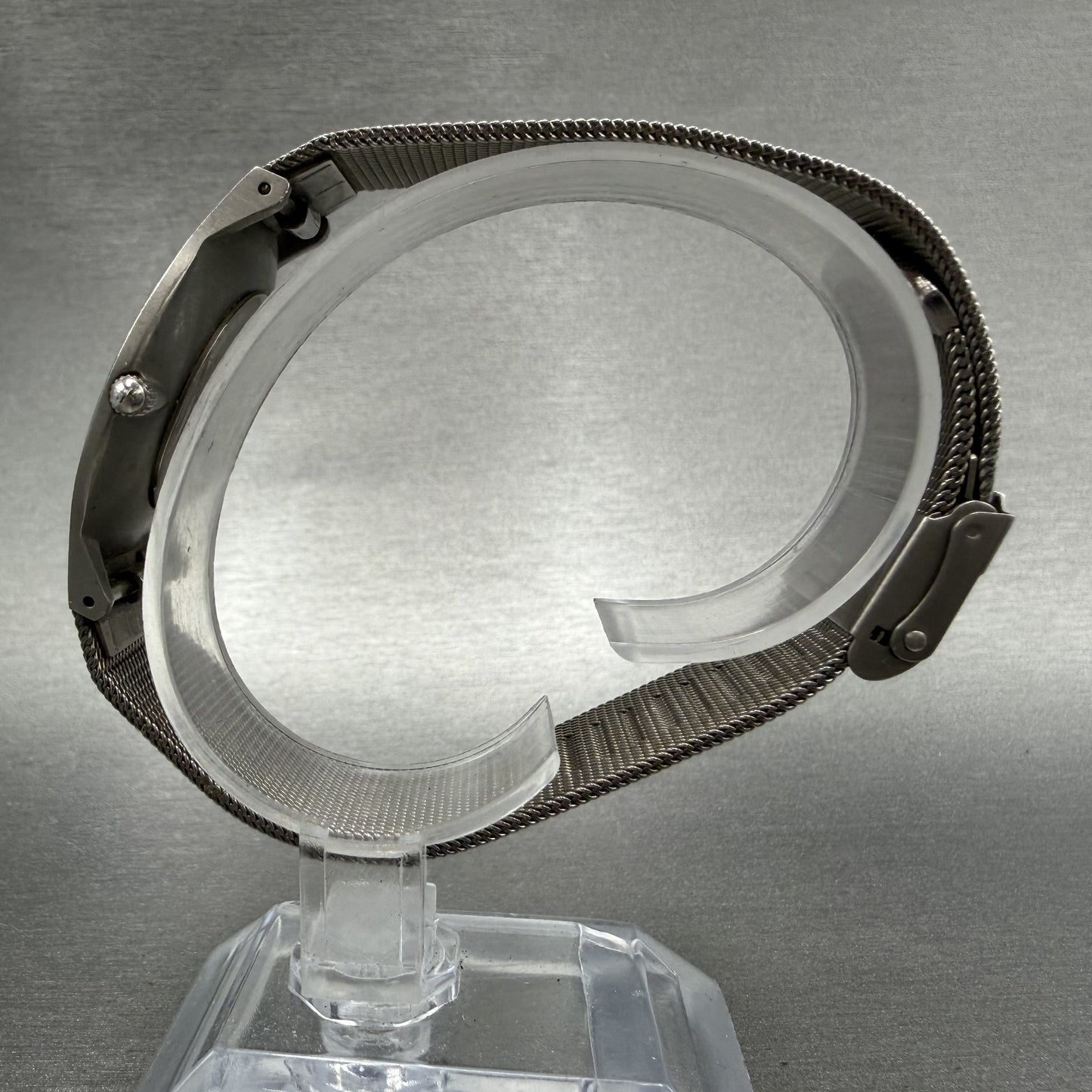 Skagen Watch Men 34mm Gray Dial Titanium Round Mesh Band 233LTTM New Battery6