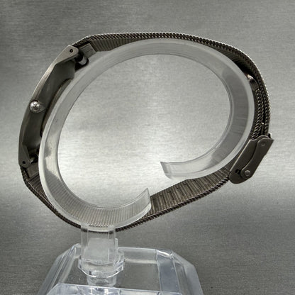 Skagen Watch Men 34mm Gray Dial Titanium Round Mesh Band 233LTTM New Battery6