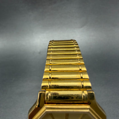 Elgin Watch Unisex 27mm Gold Dial Gold Tone Octagon New Battery Vintage4