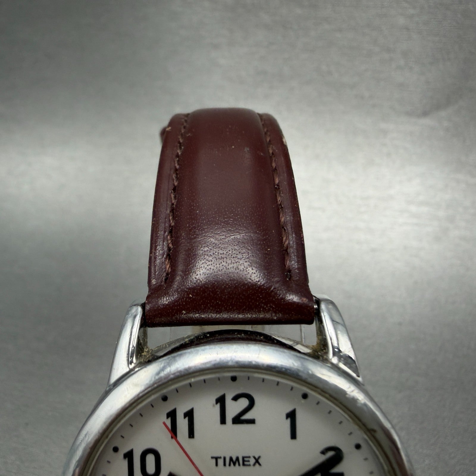 Timex Easy Reader Watch Men 35mm Silver Dial Silver Tone Daydate T20041 New Batt4