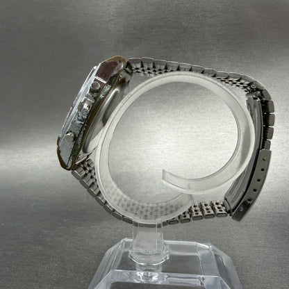 Seiko ALBA Digital Watch Men 35mm LCD Silver Tone Alarm Y824-4000 New Battery6