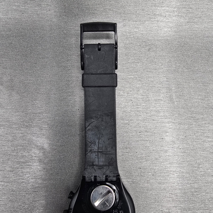 Swatch Chrono Moonshadow Watch Men 37mm Black Dial Black Tone SCB110 New Bat NOS13