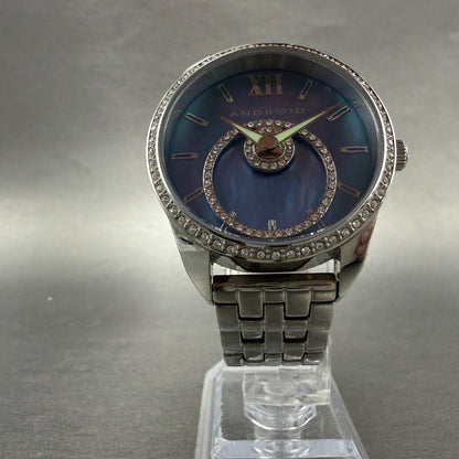 ANDROID StarHalo watch Women 37mm Blue MOP Dial Steel Crystals New Battery5