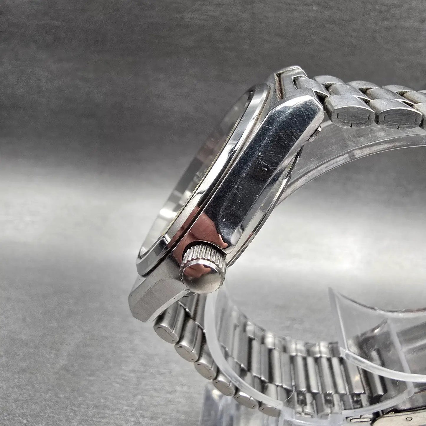 Seiko SilverWave Watch Men 36mm Silver Dial Silver Tone Daydate 8229-8000 NewBat2