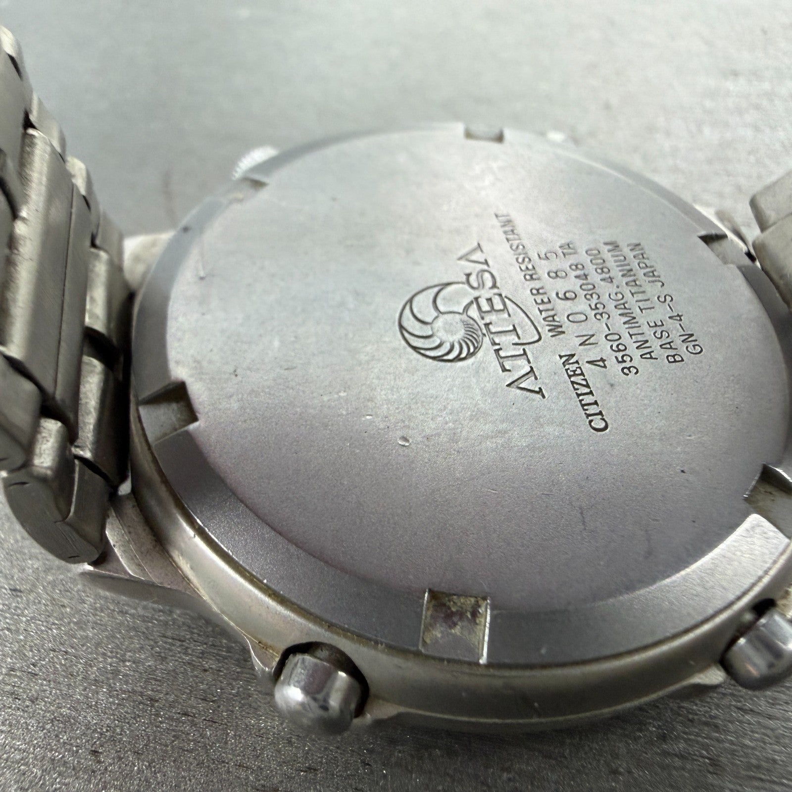 Citizen Attesa Chronograph Watch Men 38mm Silver Dial Titanium Date New Battery9