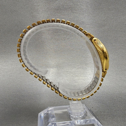Swatch Irony FLORA Watch Women 25mm Champagne Dial Roes Gold Tone Round New Batt