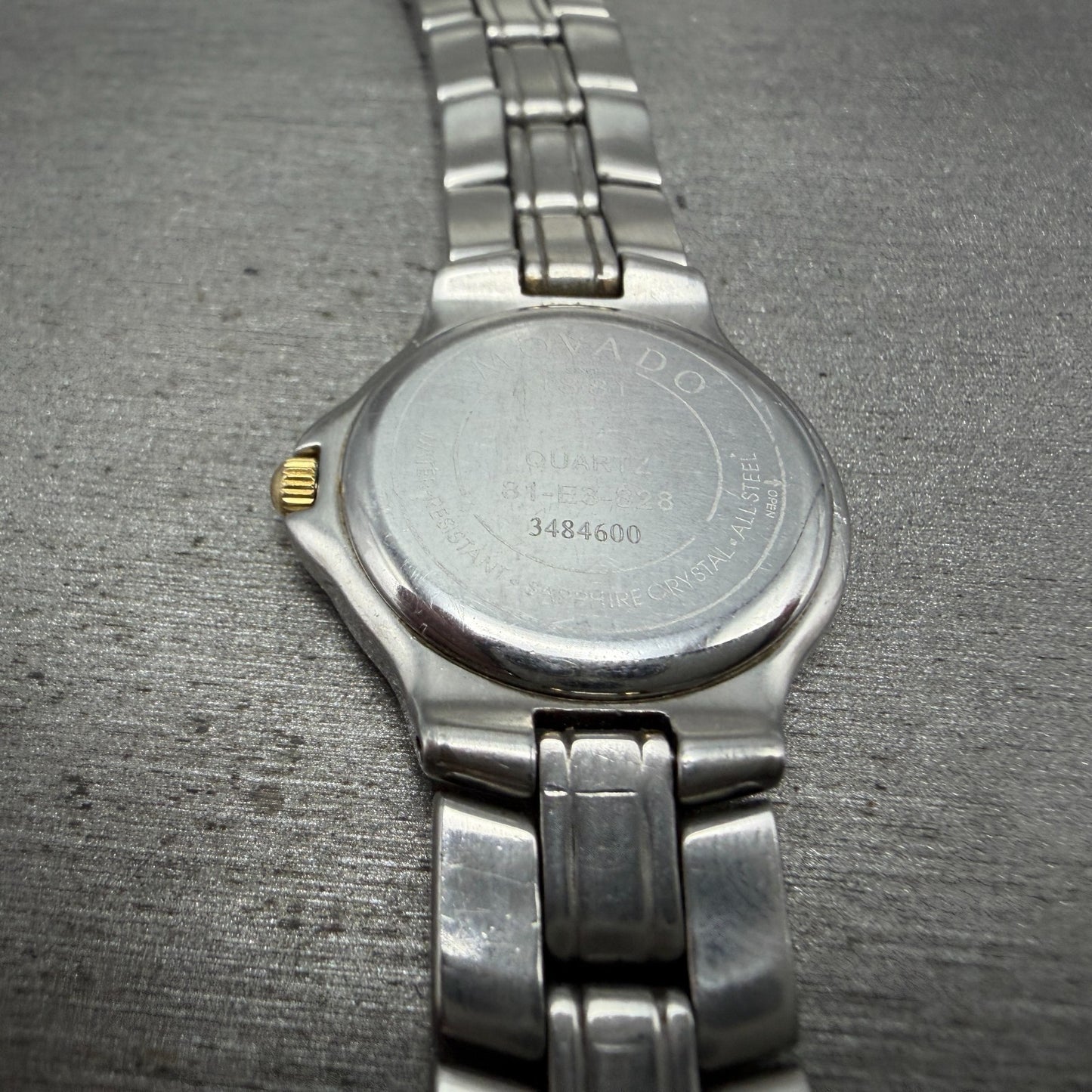 Movado Museum Watch Women 24mm Black Dial Two Tone Round READ!!!! 81-E3-828 Runs14