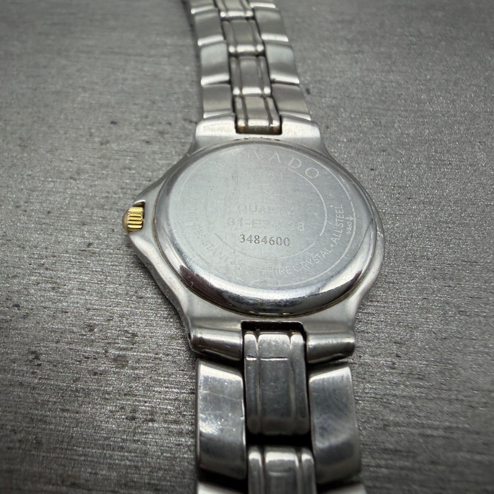 Movado Museum Watch Women 24mm Black Dial Two Tone Round READ!!!! 81-E3-828 Runs14